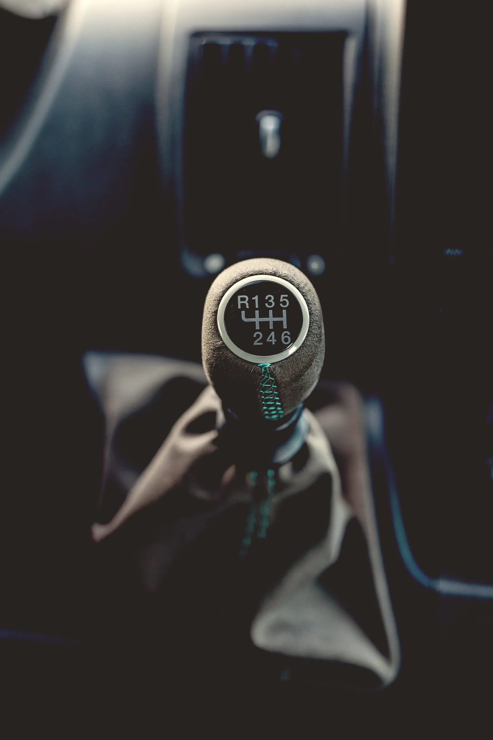Hand-stitched gear knob
