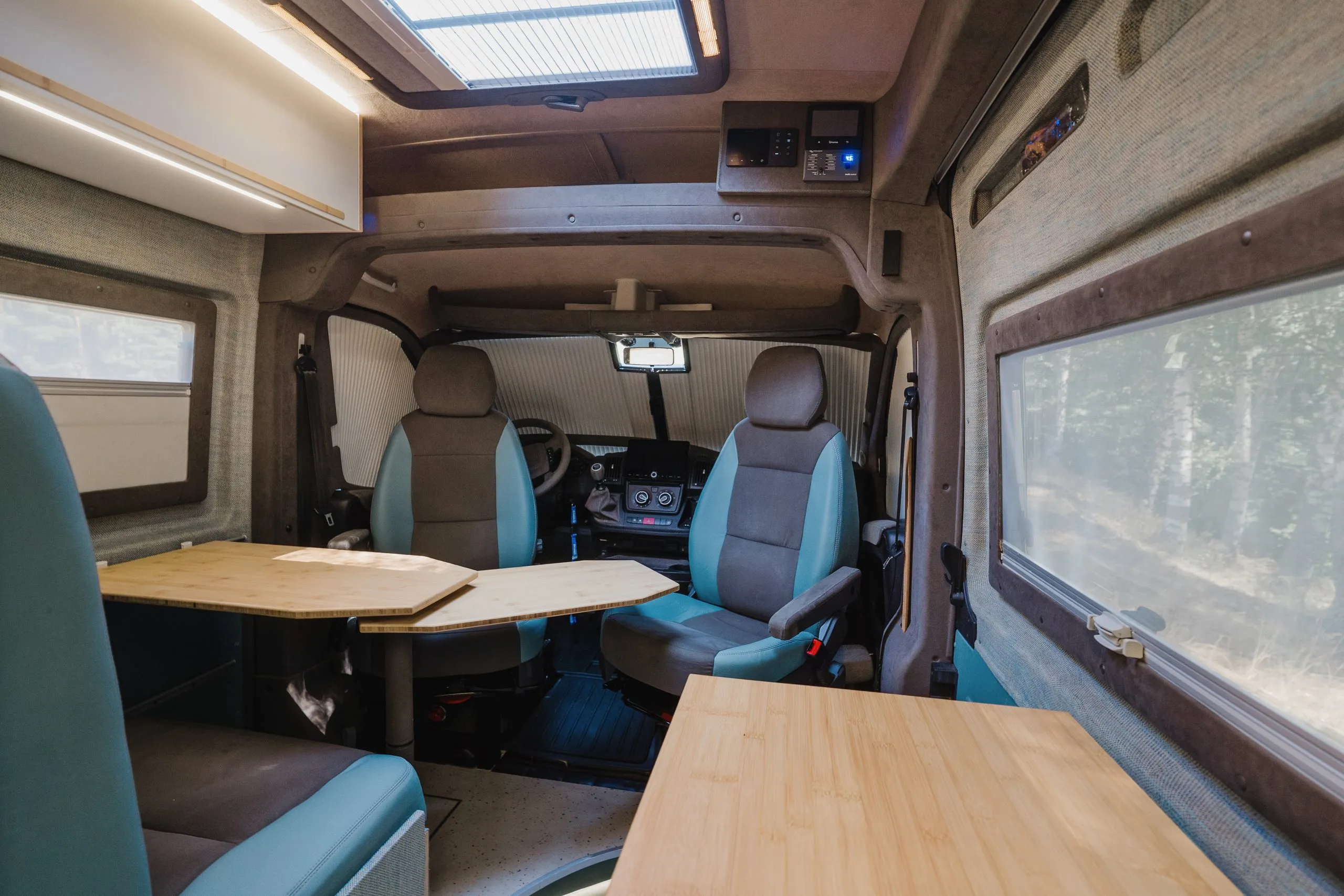The finished interior, looking towards the cab
